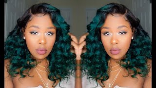 Merry Christmas! Holiday Glam Green Ombre Wig Ft. Chinalacewig.Com