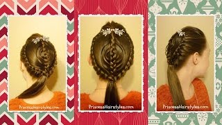 Braided Ornament Hairstyle Tutorial, Christmas Hair