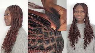 Knotless Braids With Curly Ends / Perfect Christmas Holidays  Hairstyle