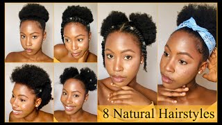 8 Easy Natural Hairstyles | Vlogmas Day 5