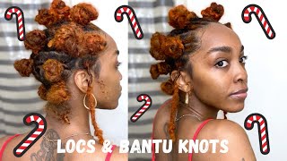 My 2020 Christmas Hairstyle | Bantu Knot Loc Tutorial
