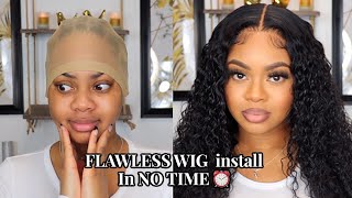 Watch Me Install + Start To Finish | Hd Curly Closure Wig