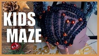 Cute Maze Christmas Hairstyle For Kids | Braids Hairstyle Tutorial