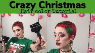 A Crazy Christmas Hair Color Tutorial