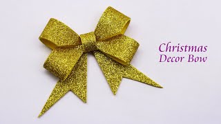 Make Simple Easy Bow | Christmas Decoration Ideas | Diy Ribbon Hair Bow Tutorial
