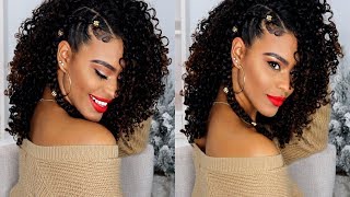 Holiday Hairstyle On Curly Hair