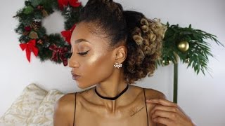 Christmas Curly Hairstyle On Natural Hair | Tropic Isle Living Jbco Herbal Line