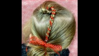 Christmas Hairstyles, Candy Cane Side Ponytail