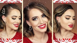 1 Minute Easy Holiday Hairstyles  For Short And Long Hair | Madella Beauty