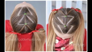 Easy Christmas Tree Hairstyle