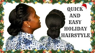 Easy Natural Hairstyle For The Holidays