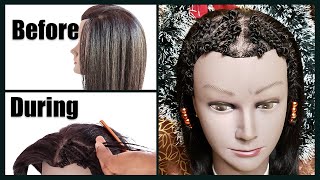 Cute Bump And Grind Lace Wig Hairstyle | Beads | Zig Zag | Christmas Hairstyle | How To