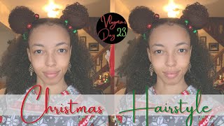 Vlogmas Day 23 | Jingle Bells Christmas Hairstyle Idea | Natturally Teetee #Vlogmas