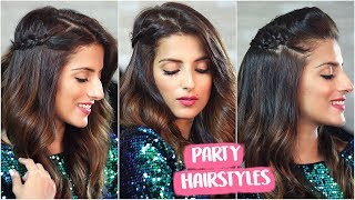 3 Easy Party Hairstyles For Christmas & New Years / Quick Holiday Hairstyles