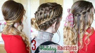 3 Holiday Hairstyles | Christmas Hair 2017 | Braidsandstyles12