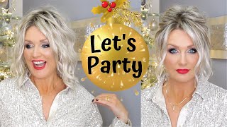 Christmas Party Makeup Hair & Outfit