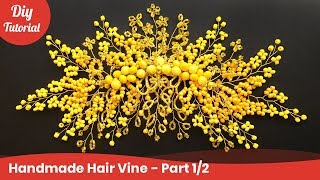 Diy Hair Accessories Craft Ideas. Beaded Hair Vine - Part 1