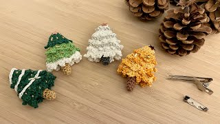 Crochet | Christmas Tree | Christmas Tree Hair Clip | Christmas Tree Brooch | Diy | Handmade Gift