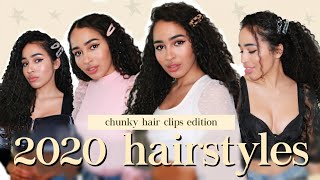 Hairstyles For Curly Hair With Chunky Hair Clips! Hair Trends 2020