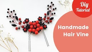 Easy Hair Vine Tutorial. Handmade Hair Accessories. Diy Craft Ideas.