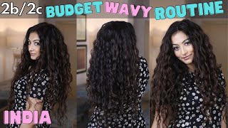 Wavy Hair Routine On A Budget 2021 | Indian Wavy Hair | Beginner Friendly | 2B 2C Wavy Hair Routine
