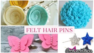 Diy Felt Hair Accessories |Hair Clip Making At Home |Felt Hair Clip