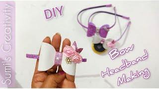 Diy Hairband | Hairband Making At Home | Hair Accessories | Фоамиран | Bow Headband Making At Home