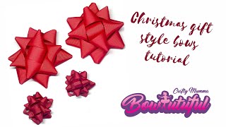 Christmas Gift/Parcel Bow Style Hair Bow Tutorial // How To Make Hair Bows // Laço De Fita