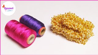 How Make Silk Thread Mangtika At Home | Diy | Bridal Hair Accessories | Jewellery | Uppunutihome
