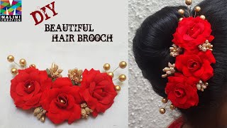 Tutorial For Rose Flower Brooch / Diy Hair Accessory