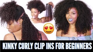How To Install Clip Ins For Beginners | Kinky Curly Clip Ins From Hergivenhair.Com