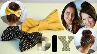 Diy Ties To Bows & Necklace Hair Accessory Feat. Cutegirlshairstyles
