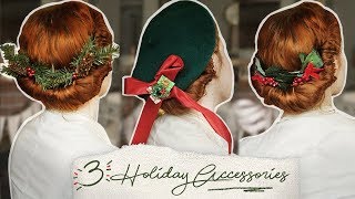 3 Diy Holiday Hair Accessories! || Vintage Style