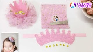 How To Make Designer Hair Clips Making At Home | Easy Diy Hair Accessories.
