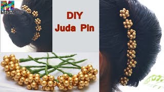 Diy Golden Beads Ball Hair Pins