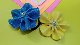 Diy Easy Glitter Foam Sheet Rose Flower Hair Accessories / Foam Sheet Craft