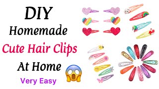 How To Make Cute Hair Clip At Home | Easy Hair Accessories | Hair Clips Making | Diy Hair Pins | Diy