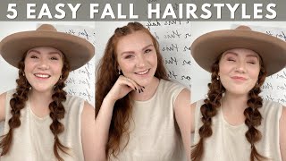 5 Easy Fall Hairstyles | Quick Heatless Hairstyles For Fall 2021, Hair Trends, Boho Hairstyles