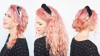 Easy Headband Hairstyles For Wavy / Curly Hair