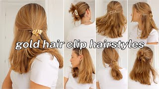 7 Easy Hairstyles Using Gold Hair Clips