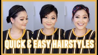 Quick & Easy Hairstyles For Short Hair // Utilize Hair Accessories