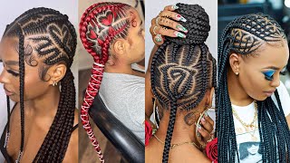 Beautiful And Unique Cornrow Hairstyles For Black Women #Braided Hairstyles #African Hairstyles