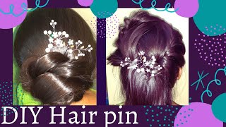 Diy Hair Pin. || Hair Accessories Making At Home|| Balo K Ly Sunder Or Easy Hair Clip