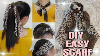 Diy Easy Multipurpose Scarf|Hair Scarf/Hair Tie/Headband|Easy Tutorial #16