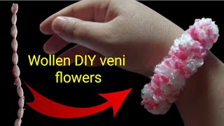 Diy Hair Accessories #Diy Hair Flower Crown #Veni Flower Making At Home #Headband#Hairband