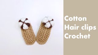 Beginner Crochet: How To Crochet Cotton Hair Clips | Handmade Hair Accessories