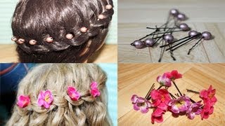 Easy Diy Flower And Beads Hair Accessories And Giveaway Winners