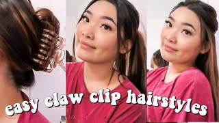 Easy Claw Clip Hairstyles| Perfect For Long Or Short Hair