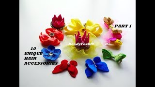 10 Unique Diy Hair Accessories For Baby Girls & Kids | Hair Clips - Part 1