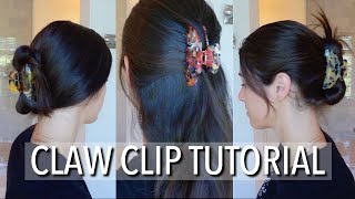 3 Simple & Sleek Claw Clip Hairstyles 2020